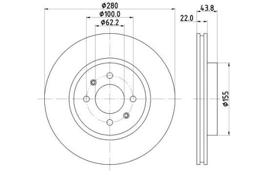 Disque de frein PRO 8DD 355 125-501 Hella