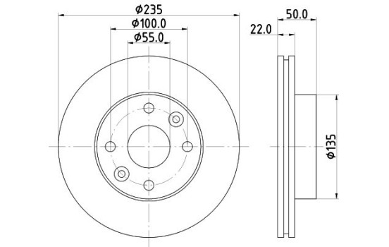 Disque de frein PRO 8DD 355 125-531 Hella