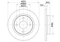 Disque de frein PRO 8DD 355 126-611 Hella