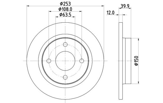Disque de frein PRO 8DD 355 126-611 Hella