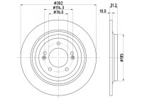 Disque de frein PRO 8DD 355 126-681 Hella