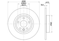 Disque de frein PRO 8DD 355 126-721 Hella