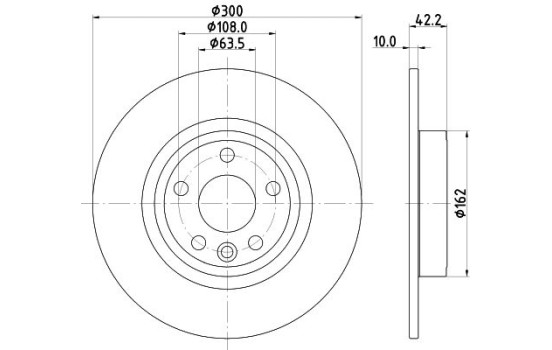 Disque de frein PRO 8DD 355 126-721 Hella