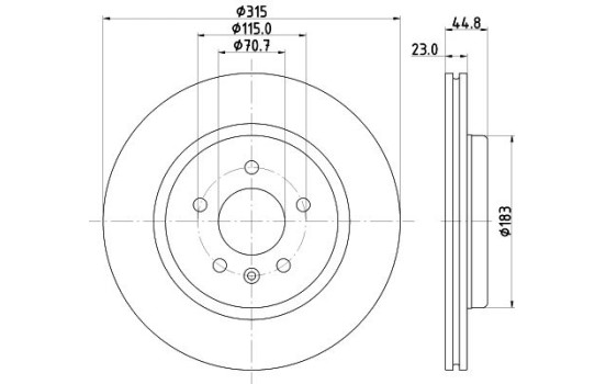 Disque de frein PRO 8DD 355 132-181 Hella
