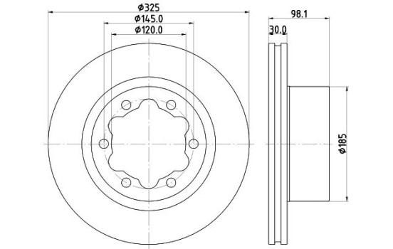 Disque de frein PRO 8DD 355 132-201 Hella