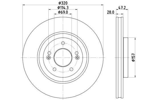 Disque de frein PRO 8DD 355 132-251 Hella
