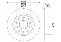 Disque de frein PRO 8DD 355 132-281 Hella