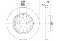 Disque de frein PRO 8DD 355 132-691 Hella