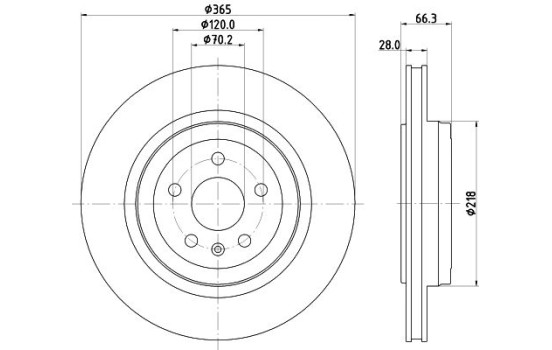 Disque de frein PRO 8DD 355 132-901 Hella