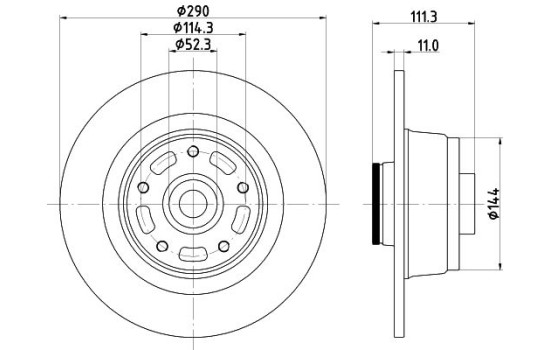Disque de frein PRO 8DD 355 133-311 Hella