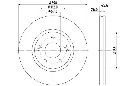Disque de frein PRO 8DD 355 133-331 Hella