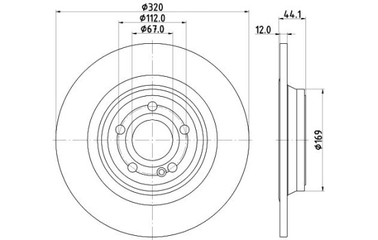 Disque de frein PRO 8DD 355 133-451 Hella