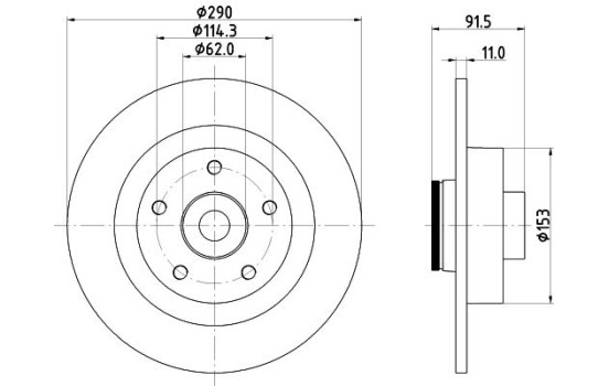 Disque de frein PRO 8DD 355 133-651 Hella