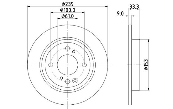 Disque de frein PRO 8DD 355 134-681 Hella