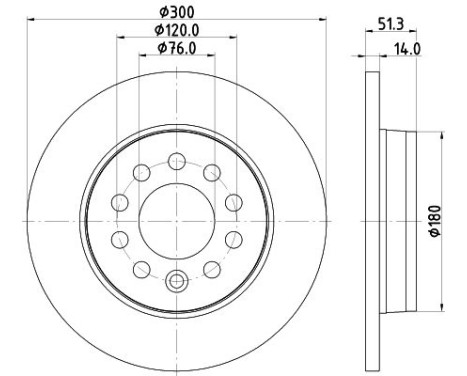 Disque de frein PRO 8DD 355 135-021 Hella