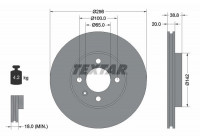 Disque de frein PRO 92036803 Textar