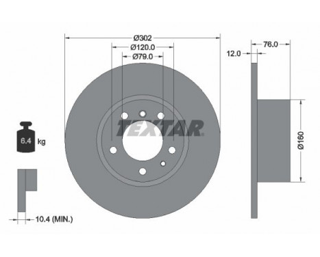 Disque de frein PRO 92042103 Textar