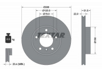 Disque de frein PRO+ 92055605 Textar