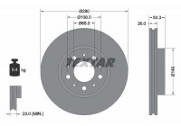 Disque de frein PRO 92066703 Textar