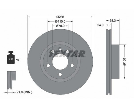 Disque de frein PRO 92066903 Textar