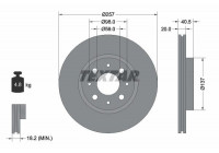 Disque de frein PRO 92068503 Textar