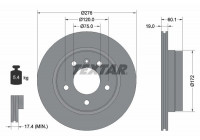 Disque de frein PRO 92072403 Textar