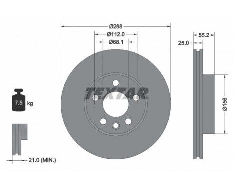 Disque de frein PRO 92074203 Textar