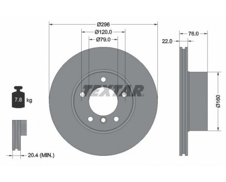Disque de frein PRO+ 92075005 Textar