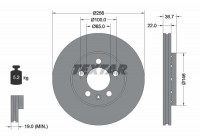 Disque de frein PRO+ 92082205 Textar