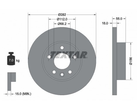 Disque de frein PRO 92083703 Textar