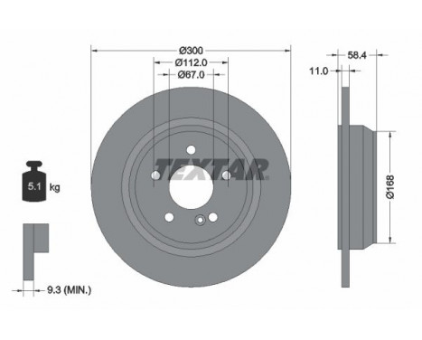 Disque de frein PRO 92099403 Textar