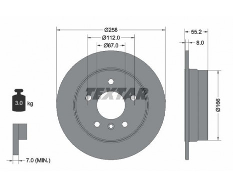Disque de frein PRO 92099703 Textar