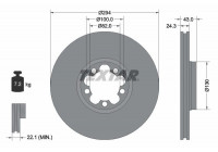 Disque de frein PRO 92103803 Textar