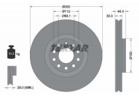 Disque de frein PRO+ 92106705 Textar