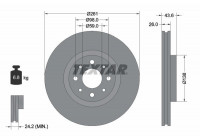 Disque de frein PRO 92107703 Textar