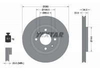 Disque de frein PRO 92111503 Textar
