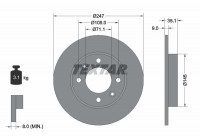 Disque de frein PRO 92111703 Textar