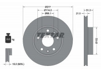 Disque de frein PRO 92115703 Textar