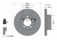 Disque de frein PRO 92115903 Textar
