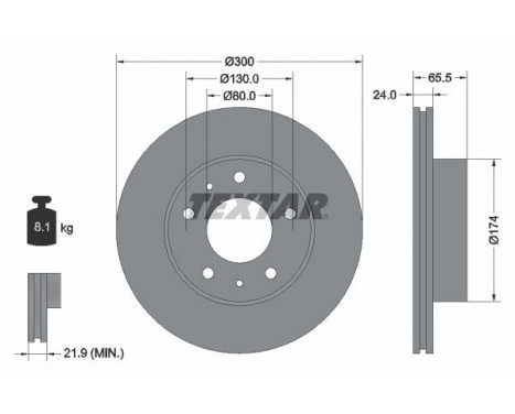 Disque de frein PRO 92116703 Textar