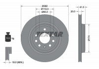 Disque de frein PRO 92118403 Textar