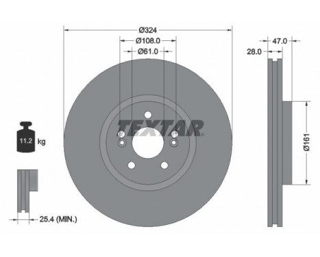 Disque de frein PRO+ 92119405 Textar