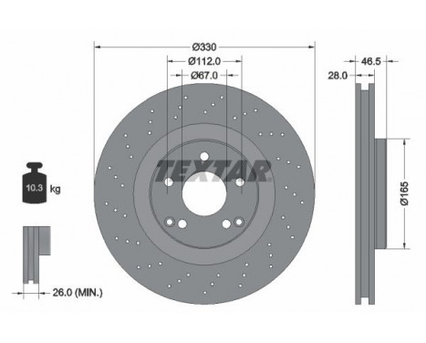 Disque de frein PRO+ 92119805 Textar