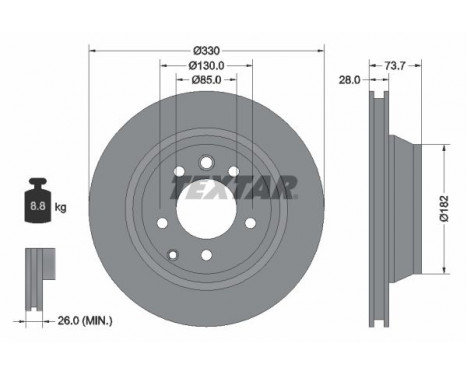 Disque de frein PRO+ 92122005 Textar