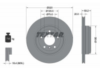 Disque de frein PRO 92122703 Textar