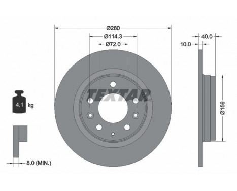 Disque de frein PRO 92125603 Textar