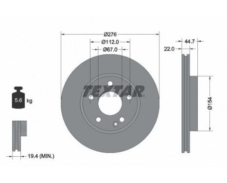 Disque de frein PRO 92131903 Textar