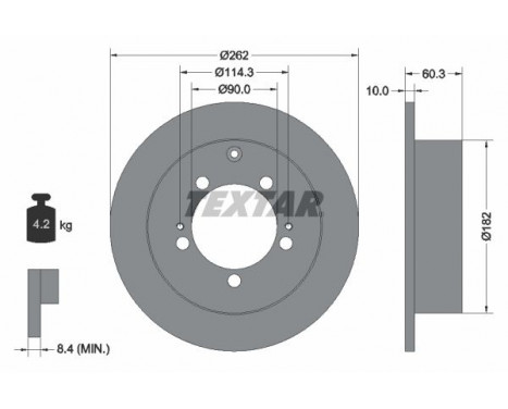 Disque de frein PRO 92136103 Textar