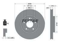 Disque de frein PRO 92136403 Textar