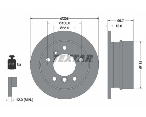 Disque de frein PRO 92137503 Textar